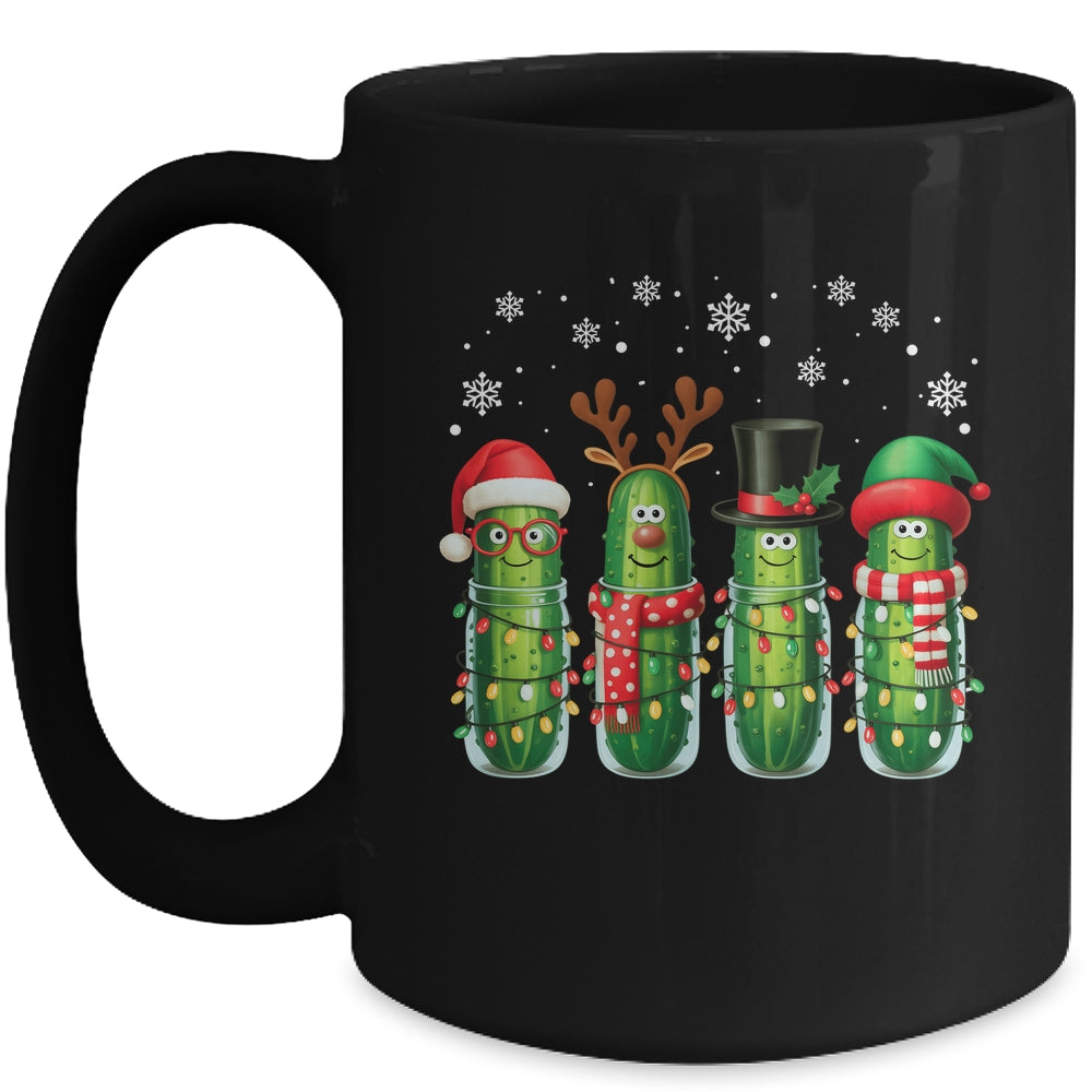 Funny Christmas Pickle Squad Santa Hat Xmas Pickles Lover Mug | teecentury