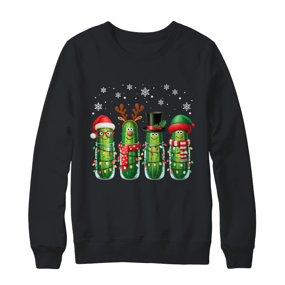 Funny Christmas Pickle Squad Santa Hat Xmas Pickles Lover Shirt & Sweatshirt | teecentury