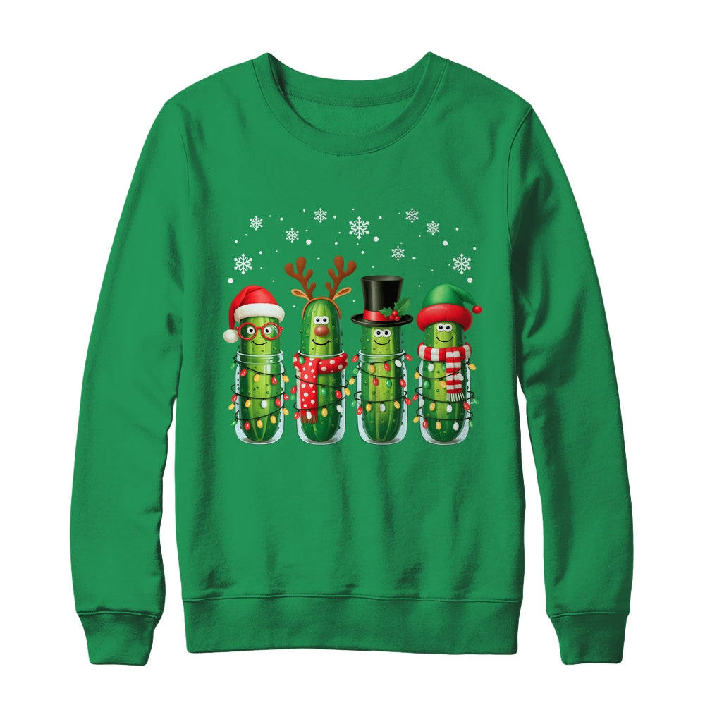 Funny Christmas Pickle Squad Santa Hat Xmas Pickles Lover Shirt & Sweatshirt | teecentury