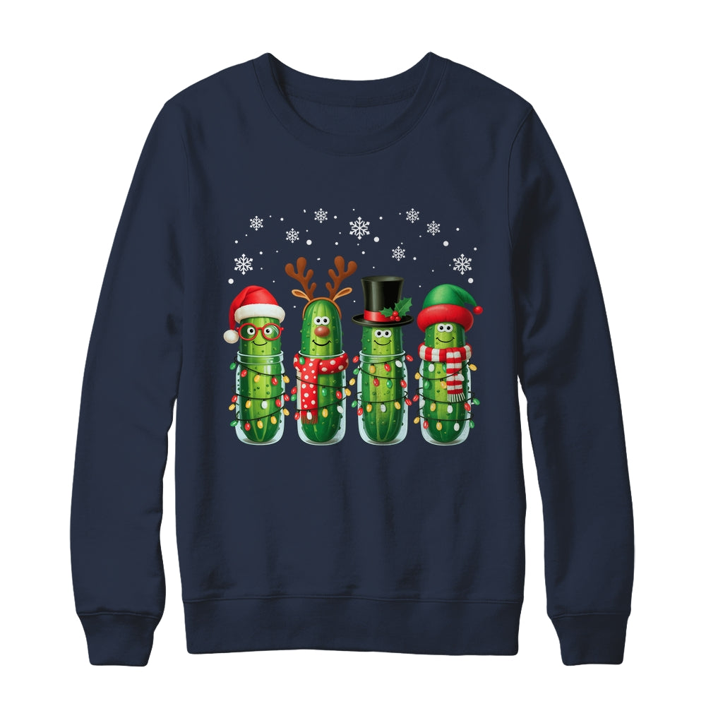 Funny Christmas Pickle Squad Santa Hat Xmas Pickles Lover Shirt & Sweatshirt | teecentury