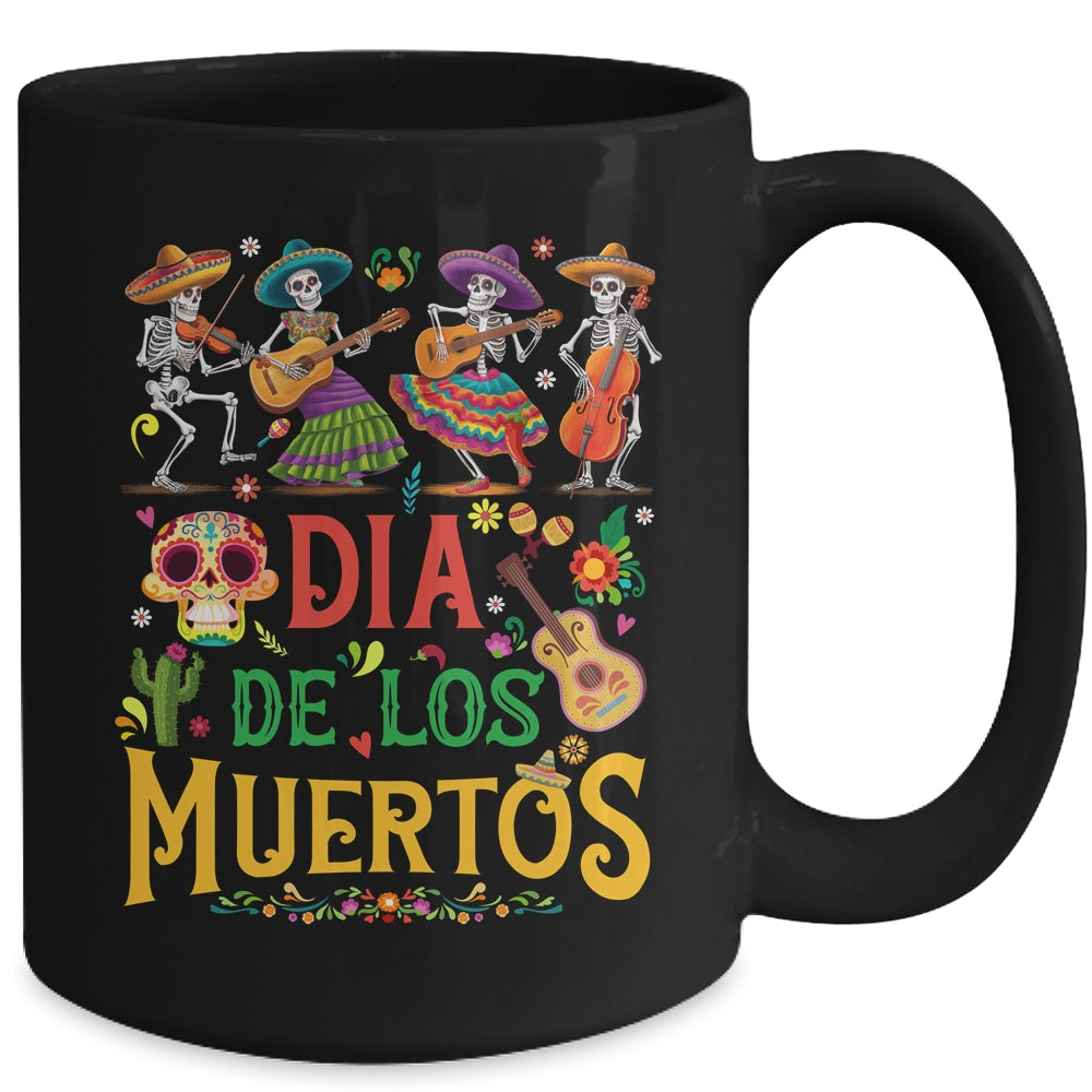 Funny Cinco De Mayo Skeleton Skull Fiesta Sombreros Guitar Mug | teecentury