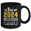 Funny Class Of 2024 I Graduated Can I Go Back To Bed Now Mug | teecentury