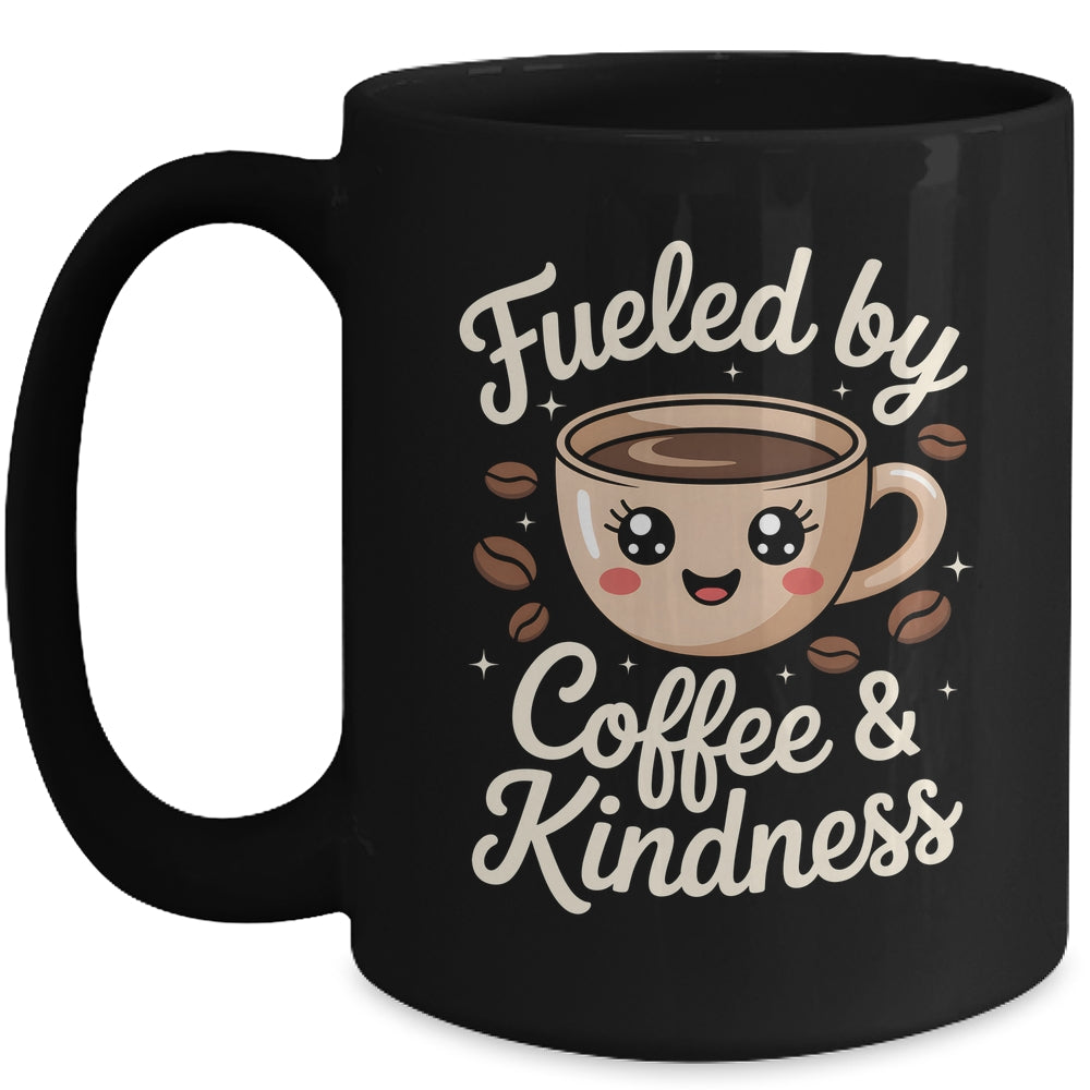 Funny Coffee Lover Fueled By Coffee And Kindness Men Women Mug | teecentury