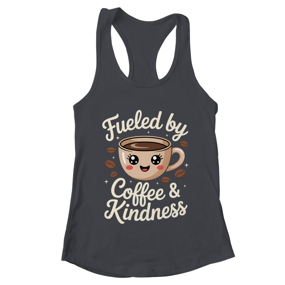 Funny Coffee Lover Fueled By Coffee And Kindness Men Women Shirt & Tank Top | teecentury