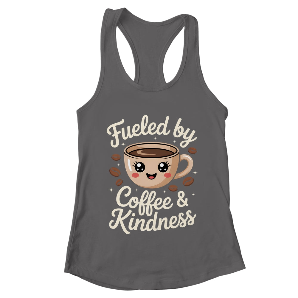 Funny Coffee Lover Fueled By Coffee And Kindness Men Women Shirt & Tank Top | teecentury