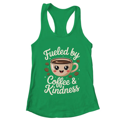 Funny Coffee Lover Fueled By Coffee And Kindness Men Women Shirt & Tank Top | teecentury