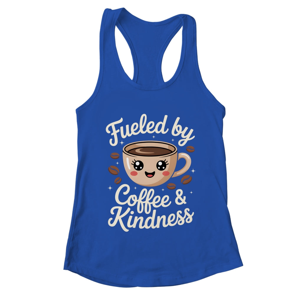 Funny Coffee Lover Fueled By Coffee And Kindness Men Women Shirt & Tank Top | teecentury