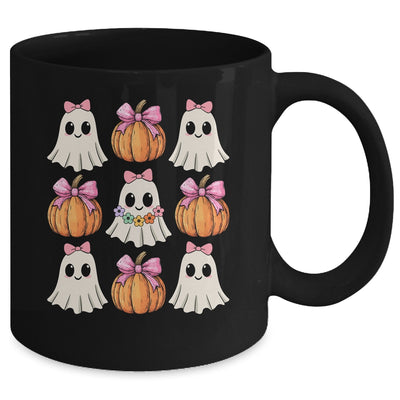 Funny Coquette Bow Pumpkin Halloween Ghost Spooky Season Mug | teecentury