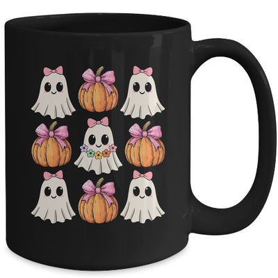 Funny Coquette Bow Pumpkin Halloween Ghost Spooky Season Mug | teecentury