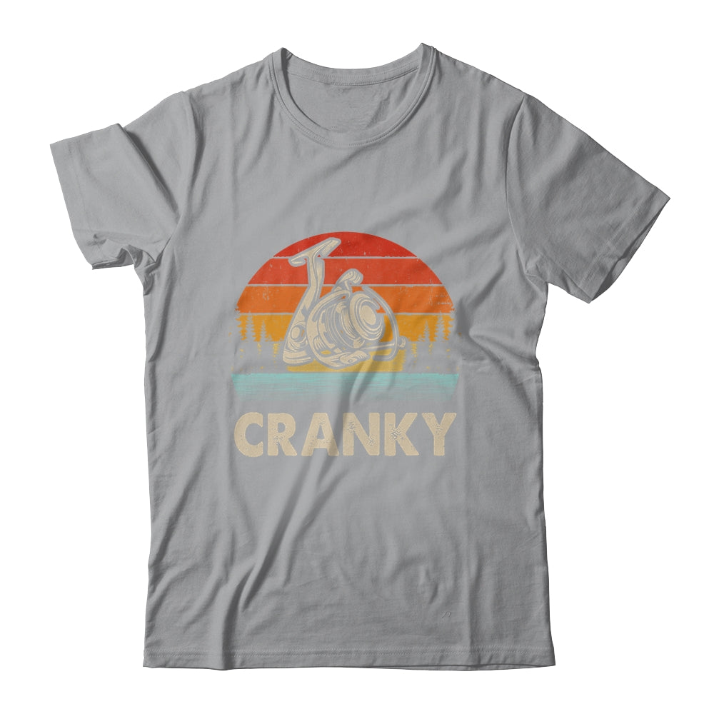 Funny Cranky Fishing Reel Humor Ideas Fishermen Vintage Shirt & Tank Top | teecentury