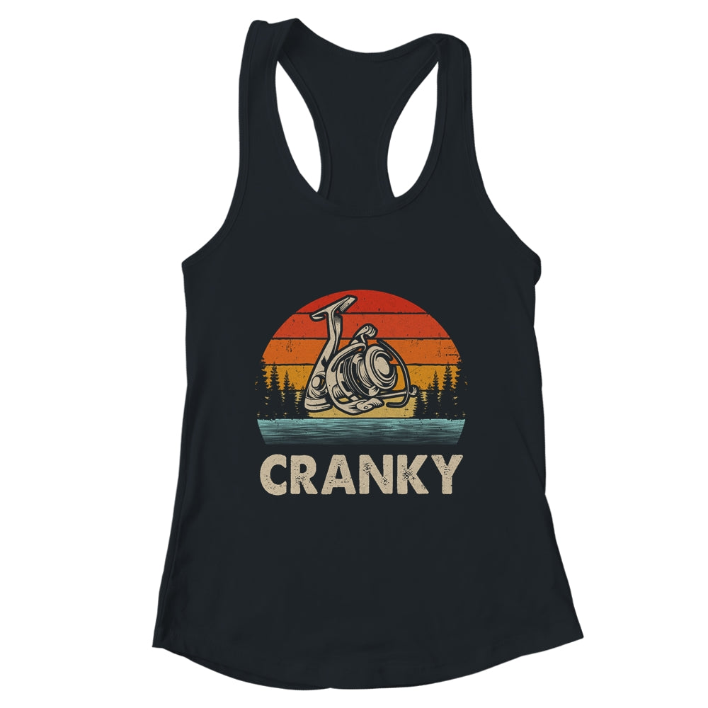 Funny Cranky Fishing Reel Humor Ideas Fishermen Vintage Shirt & Tank Top | teecentury