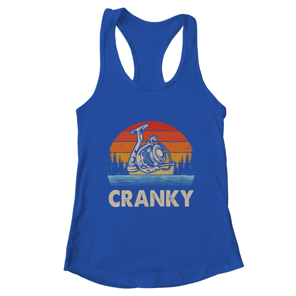 Funny Cranky Fishing Reel Humor Ideas Fishermen Vintage Shirt & Tank Top | teecentury