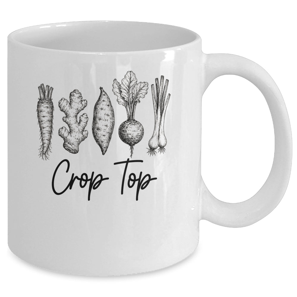 Funny Crop Top Gardening Pun Vegetable Art Gardeners Women Mug | teecentury