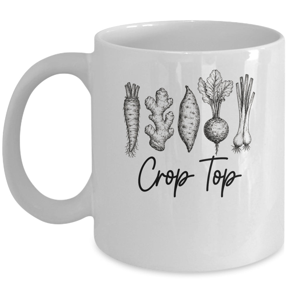 Funny Crop Top Gardening Pun Vegetable Art Gardeners Women Mug | teecentury