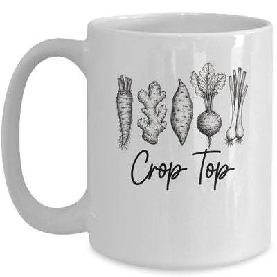 Funny Crop Top Gardening Pun Vegetable Art Gardeners Women Mug | teecentury