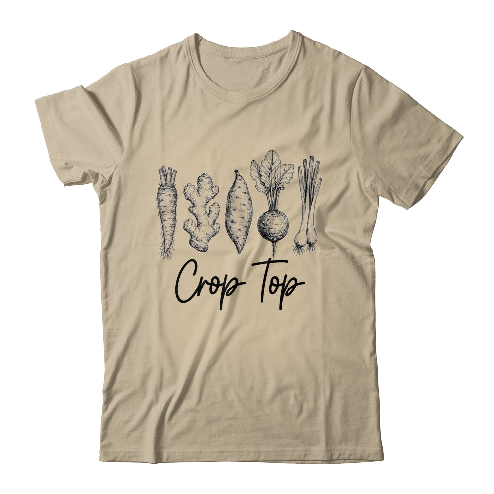 Funny Crop Top Gardening Pun Vegetable Art Gardeners Women Shirt & Tank Top | teecentury