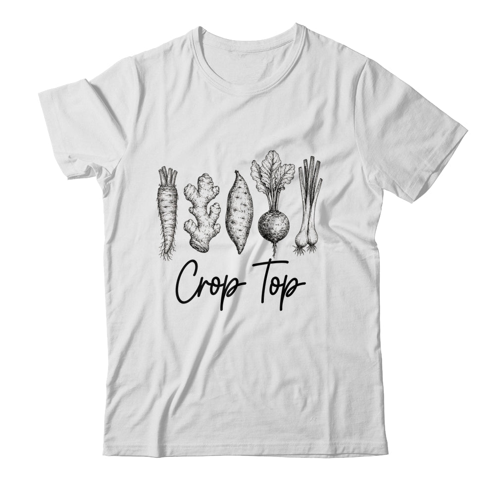 Funny Crop Top Gardening Pun Vegetable Art Gardeners Women Shirt & Tank Top | teecentury