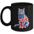Funny Cute Cat Green Eyes USA Flag 4th Of July Cat Lover Mug | teecentury