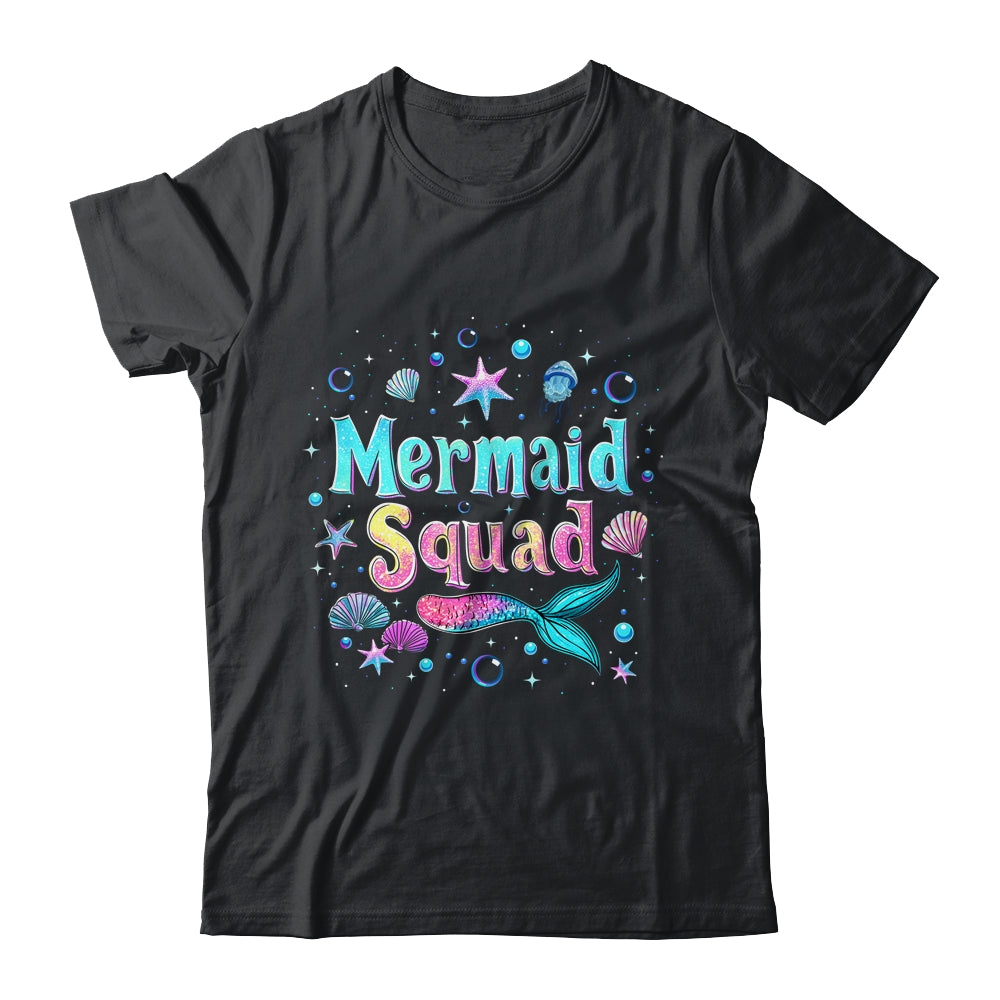 Funny Cute Mermaid Squad Birthday Party Daughter Girls Shirt & Tank Top | teecentury