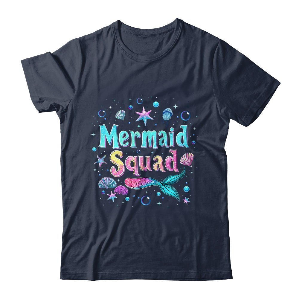 Funny Cute Mermaid Squad Birthday Party Daughter Girls Shirt & Tank Top | teecentury