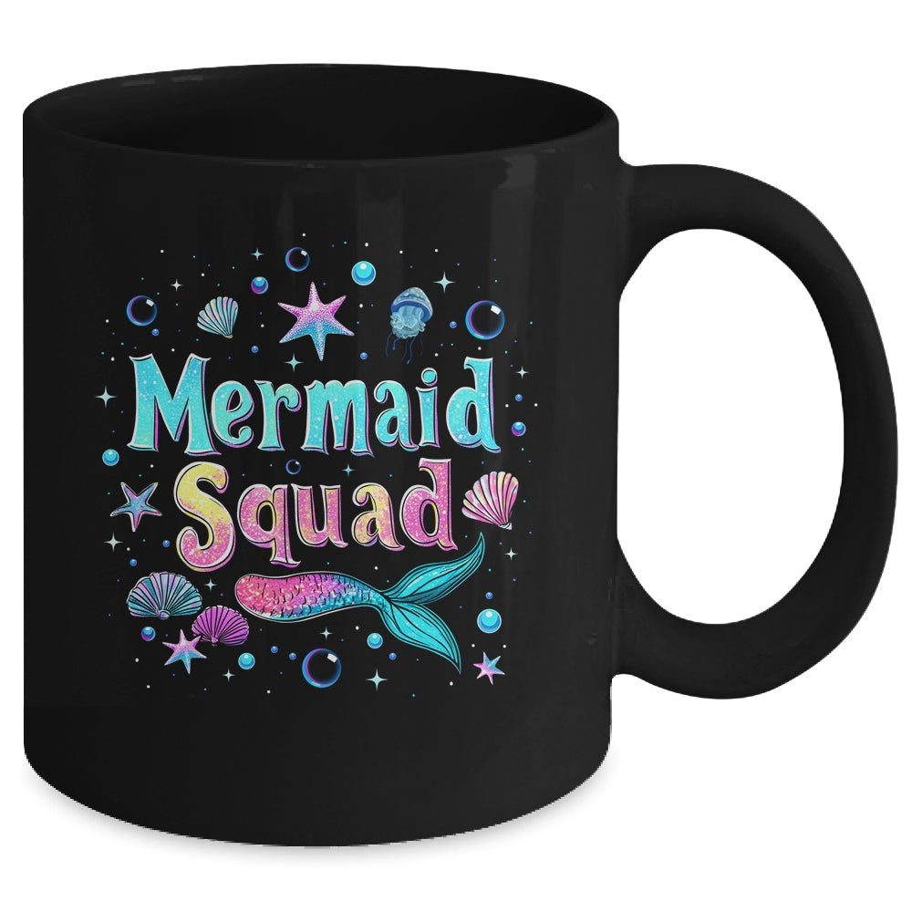 Funny Cute Mermaid Squad Birthday Party Daughter Girls Mug | teecentury