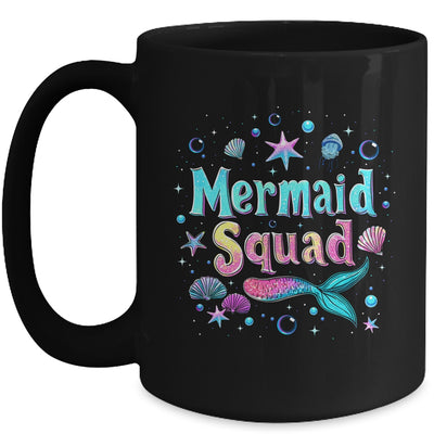 Funny Cute Mermaid Squad Birthday Party Daughter Girls Mug | teecentury