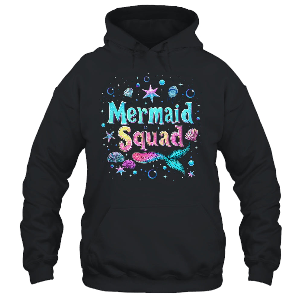 Funny Cute Mermaid Squad Birthday Party Daughter Girls Shirt & Tank Top | teecentury