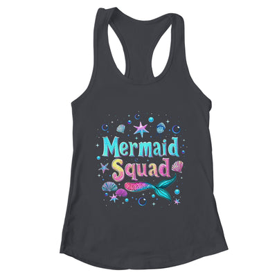 Funny Cute Mermaid Squad Birthday Party Daughter Girls Shirt & Tank Top | teecentury