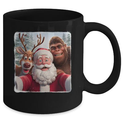 Funny Cute Reindeer Bigfoot Santa Selfie Christmas Xmas Mug | teecentury