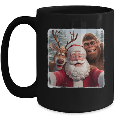 Funny Cute Reindeer Bigfoot Santa Selfie Christmas Xmas Mug | teecentury