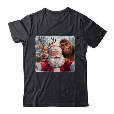Funny Cute Reindeer Bigfoot Santa Selfie Christmas Xmas Shirt & Sweatshirt | teecentury