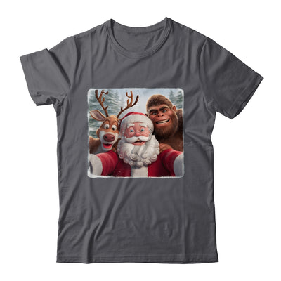 Funny Cute Reindeer Bigfoot Santa Selfie Christmas Xmas Shirt & Sweatshirt | teecentury