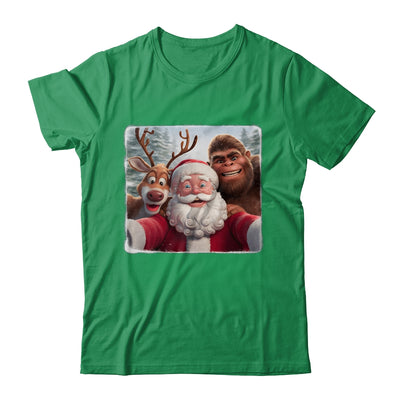 Funny Cute Reindeer Bigfoot Santa Selfie Christmas Xmas Shirt & Sweatshirt | teecentury