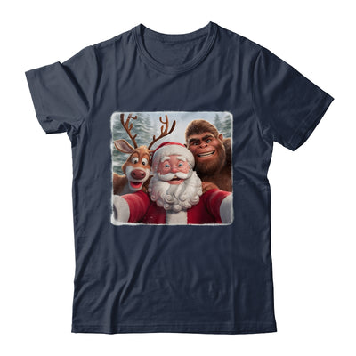 Funny Cute Reindeer Bigfoot Santa Selfie Christmas Xmas Shirt & Sweatshirt | teecentury