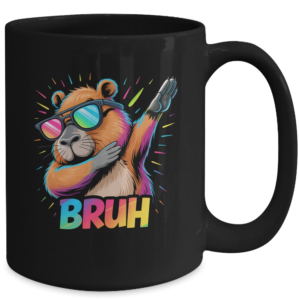 Funny Dabbing Capy Bruh Teens Youth Kids Meme Rodent Lovers Mug | teecentury