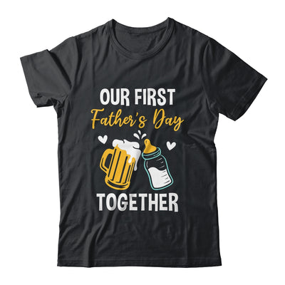 Funny Dad And Son Our First Fathers Day Together 2024 Papa Shirt & Hoodie | teecentury
