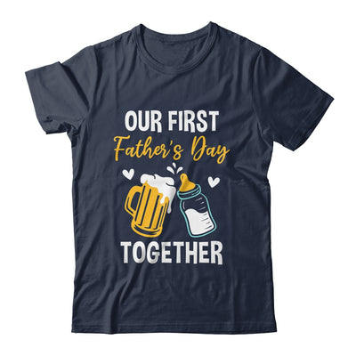 Funny Dad And Son Our First Fathers Day Together 2024 Papa Shirt & Hoodie | teecentury