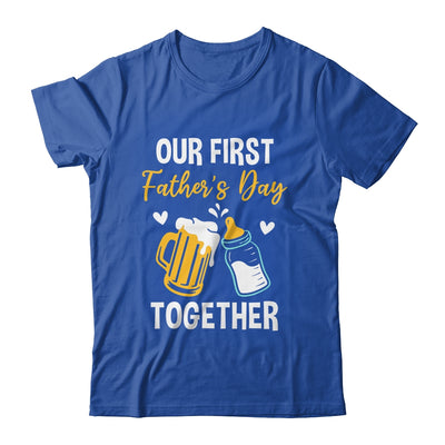 Funny Dad And Son Our First Fathers Day Together 2024 Papa Shirt & Hoodie | teecentury