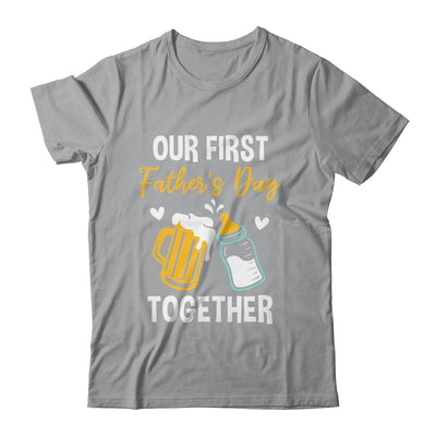 Funny Dad And Son Our First Fathers Day Together 2024 Papa Shirt & Hoodie | teecentury