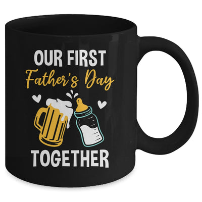 Funny Dad And Son Our First Fathers Day Together 2024 Papa Mug | teecentury