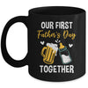 Funny Dad And Son Our First Fathers Day Together 2024 Papa Mug | teecentury