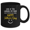 Funny Dad Look At You Landing My Mom Getting Me As A Bonus Mug | teecentury