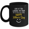 Funny Dad Look At You Landing My Mom Getting Me As A Bonus Mug | teecentury