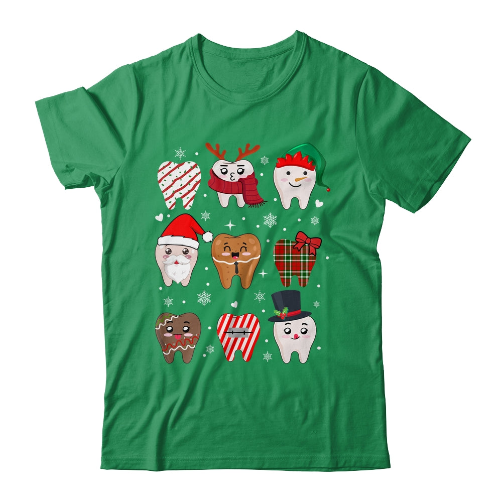 Funny Dental Christmas Teeth Cute Xmas Dentist Squad Crew Shirt & Sweatshirt | teecentury