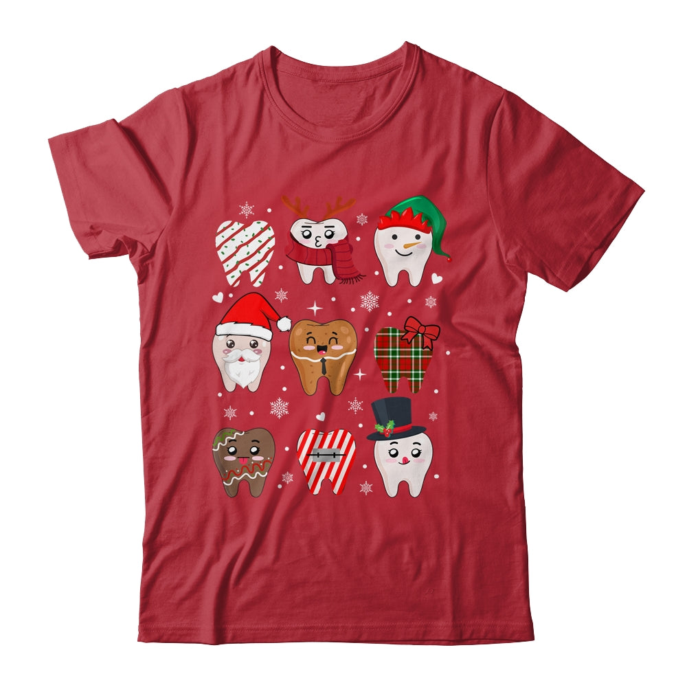 Funny Dental Christmas Teeth Cute Xmas Dentist Squad Crew Shirt & Sweatshirt | teecentury