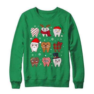 Funny Dental Christmas Teeth Cute Xmas Dentist Squad Crew Shirt & Sweatshirt | teecentury