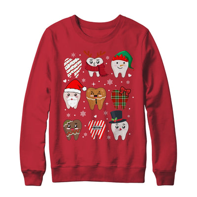 Funny Dental Christmas Teeth Cute Xmas Dentist Squad Crew Shirt & Sweatshirt | teecentury