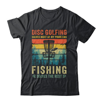 Funny Disc Golf Disc Golfing And Fishing For Dad Grandpa Men Shirt & Tank Top | teecentury