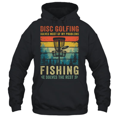 Funny Disc Golf Disc Golfing And Fishing For Dad Grandpa Men Shirt & Tank Top | teecentury