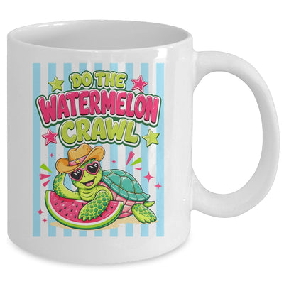 Funny Do The Watermelon Crawl Striped Turtle Summer Beach Mug | teecentury